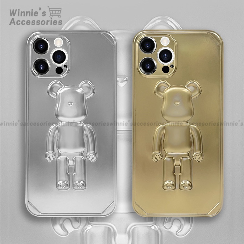 เคส 3D Bearbrick Casing iPhone 12 Case สำหรับ iPhone 11 Pro Max X XS Max XR เคสป้องกัน Cover