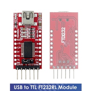 ขายดี โมดูลอะแดปเตอร์แปลง Mini USB เป็น TTL FT232RL FTDI Serial สําหรับ Arduino 3.3V 5V 2 4 6 8 10 ชิ้น