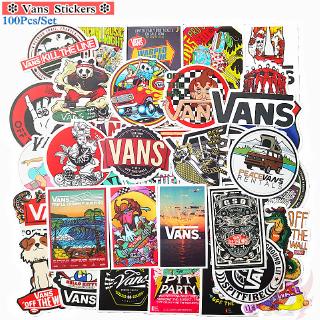 Vans - Series 01 Classic พัดลมสําหรับกระเป๋าเดินทางสเก็ตบอร์ดแล็ปท็อป 100 ชิ้น / ชุดสติ๊กเกอร์