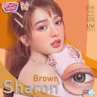 Sharon brown พร้อมส่งสายตาปกติและค่าสายตา (Kittykawaii)