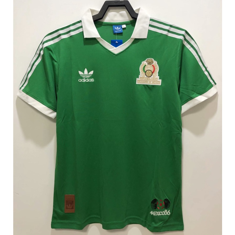 เสื้อกีฬาแขนสั้น ลายทีมชาติฟุตบอล Mexico 1986 ชุดเหย้า AAA คุณภาพสูง สไตล์เรโทร