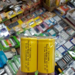 ถ่านชาร์จ Size C (ขนาดกลาง) Toriyama 3100mAh  NI-CD 1.2V 2ก้อน