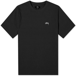 แขนสั้นcrew neckSLUM LTD - Stussy STOCK LOGO SS CREW BlackS-XXXXL