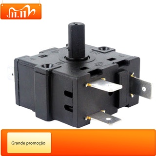 Qsjzhy สวิตช์ลูกบิดเกียร์เครื่องทําความร้อนไฟฟ้า 16A 3Pin 5Pin AC 4Gear 3Gear 250V