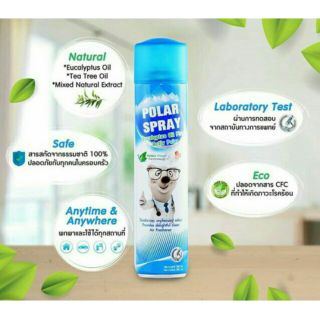 Polar Sprayโพลาร์ สเปรย์ สเปรย์ยูคาลิปตัส ฆ่าเชื้อโรค ขนาด 280ML กระป๋อง