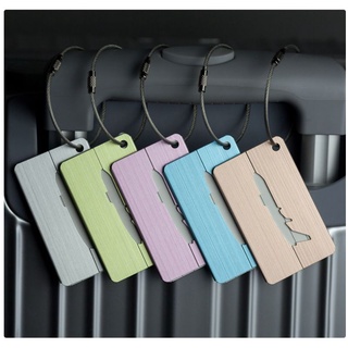 (พร้อมส่ง) Luggage Tag / Bag Tag ป้ายห้อยกระเป๋าเดินทาง สีพาสเทล