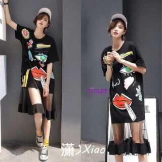 เดรสผ้ายืดทรง oversize