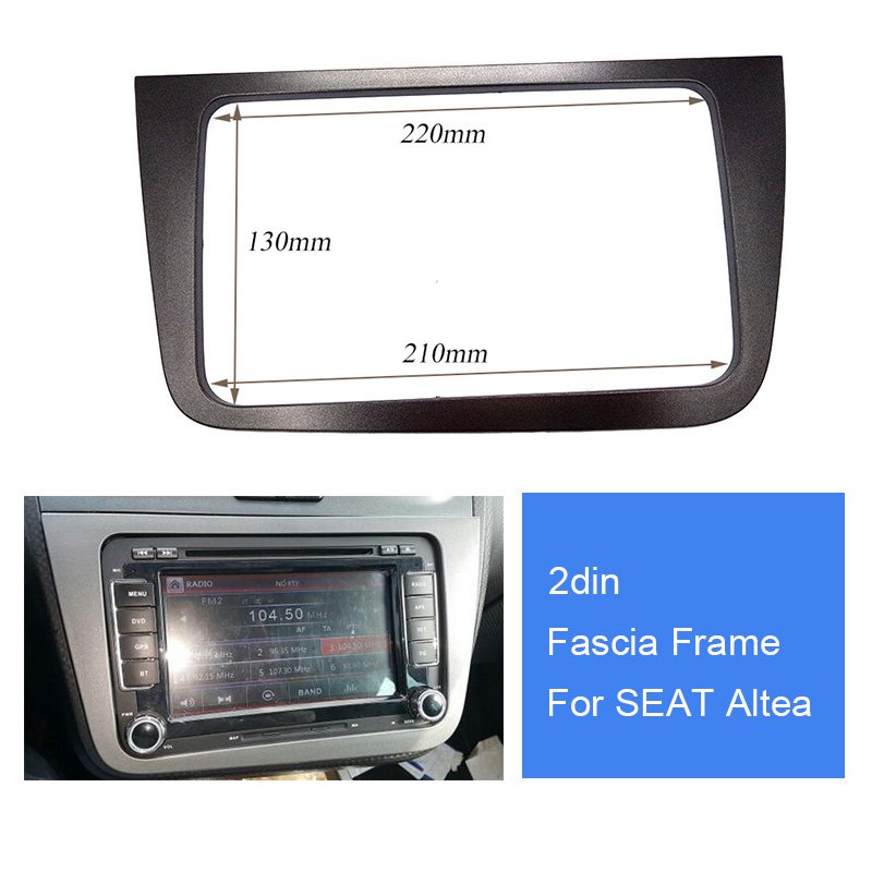 ACV 281328 – 44 2 mascherina radio DIN per Seat Altea/Altea XL/Toledo Nero