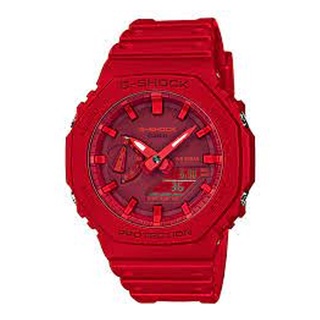 G-Shock นาฬิกาข้อมือผู้ชาย สายเรซิ่น สีแดง รุ่น GA-2100,GA-2100-4A,GA-2100-4ADR