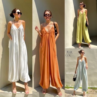 New!!! Jumpsuit สายเดี่ยวแต่งคอวีย่นทรงสวยชายขาจั๊มน่ารัก style เกาหลีสายปรับความยาวได้ by BELLEITO งานชั้นดีจัดด่วนค่ะ