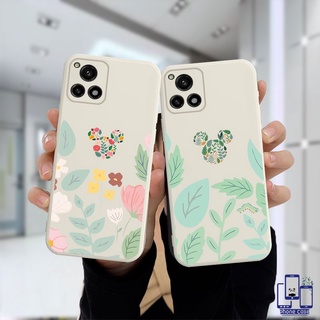 เคสโทรศัพท์มือถือแบบนิ่ม Realme C3 C17 C25 C12 7i C11 2021 C21Y C15 C21 C20 C25S 5 5S 5i C1 C25Y C2 C3i 6i C20A A31 A35 realme Narzo 20 10 10A 20A 30A กันกระแทก ลายมิกกี้ มินนี่เมาส์ ดอกไม้ สําหรับ