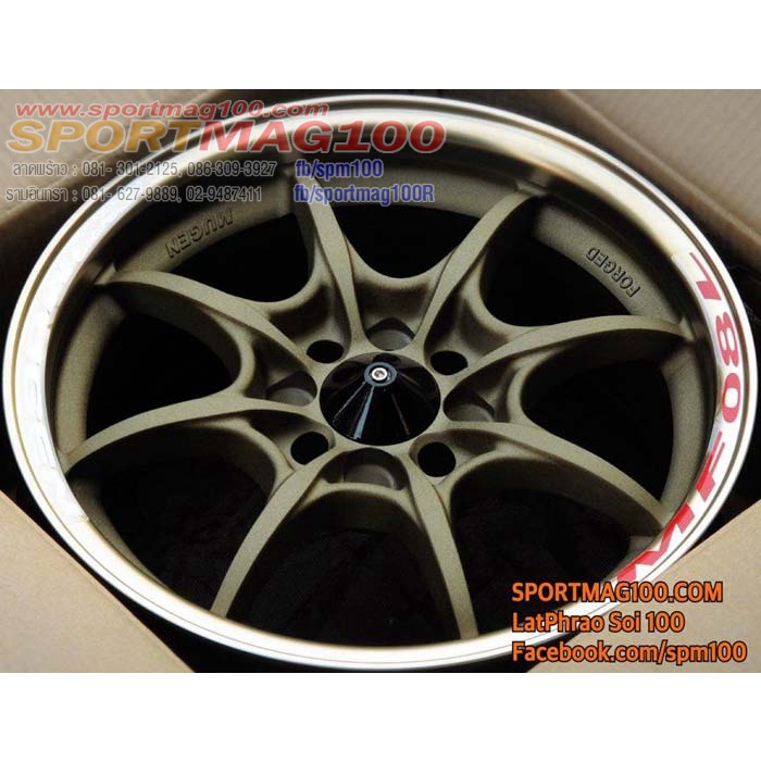 ล้อแม็กซ์ Mugen Mf8 4รู100 สีทองไหม้ยิงทราย 7x15นิ้ว ET35 [13209]