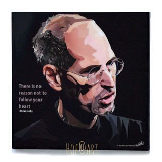 Steve Jobs #1 สตีฟ จอบส์ Apple รูปภาพ​ติดผนัง pop art กรอบรูป แต่งบ้าน ของขวัญ ของสะสม