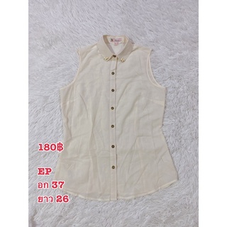 EP เสื้อชีฟอง แขนกุด