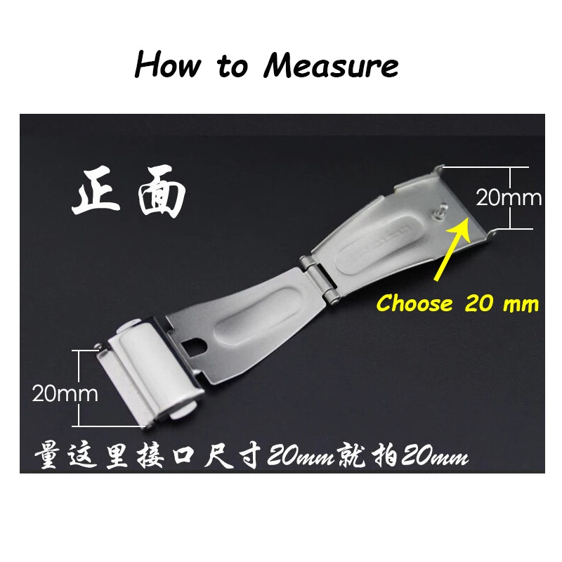 อุปกรณ์เสริมนาฬิกาข้อมือ หัวเข็มขัดโลหะ สีเงิน 11~21 มม. - รูปที่ 5