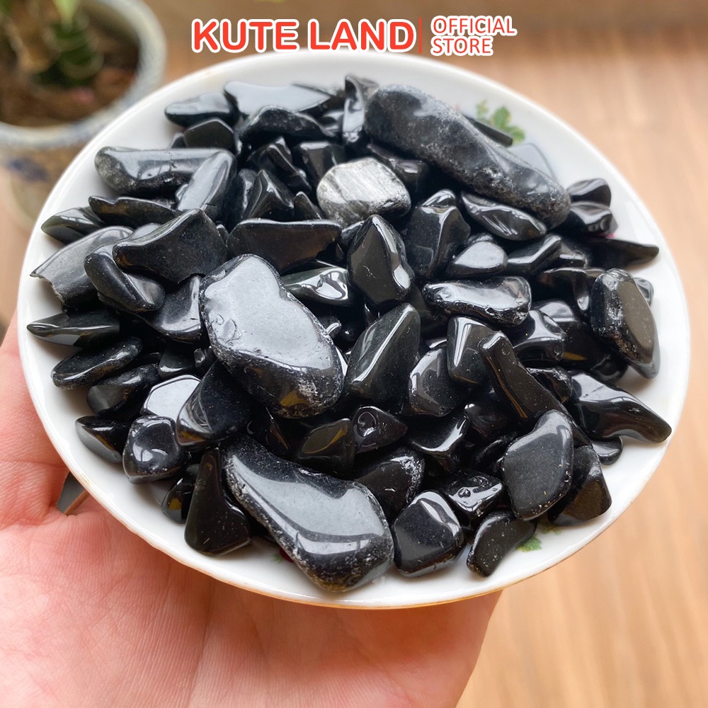 หินบริสุทธิ์ฮวงจุ้ยสําหรับเล่นไพ่ทาโรต์สีดํา DA-DE-50