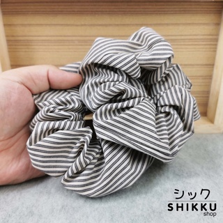 Shikku ยางมัดผมผ้าเชิ้ตลายสก็อต สไตส์เกาหลี แบบโดนัท
