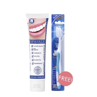 Sparkle White Toothpaste ขนาด 100 กรัม แถมฟรี แปรงสีฟันเทอร์โบ ไวท์ พร้อมส่ง