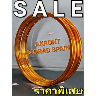 ล้อ AKRONT 1.40X18 ยิงLOGO MORAD SPAIN (ขายเป็นคู่) คละสี ราคาพิเศษ