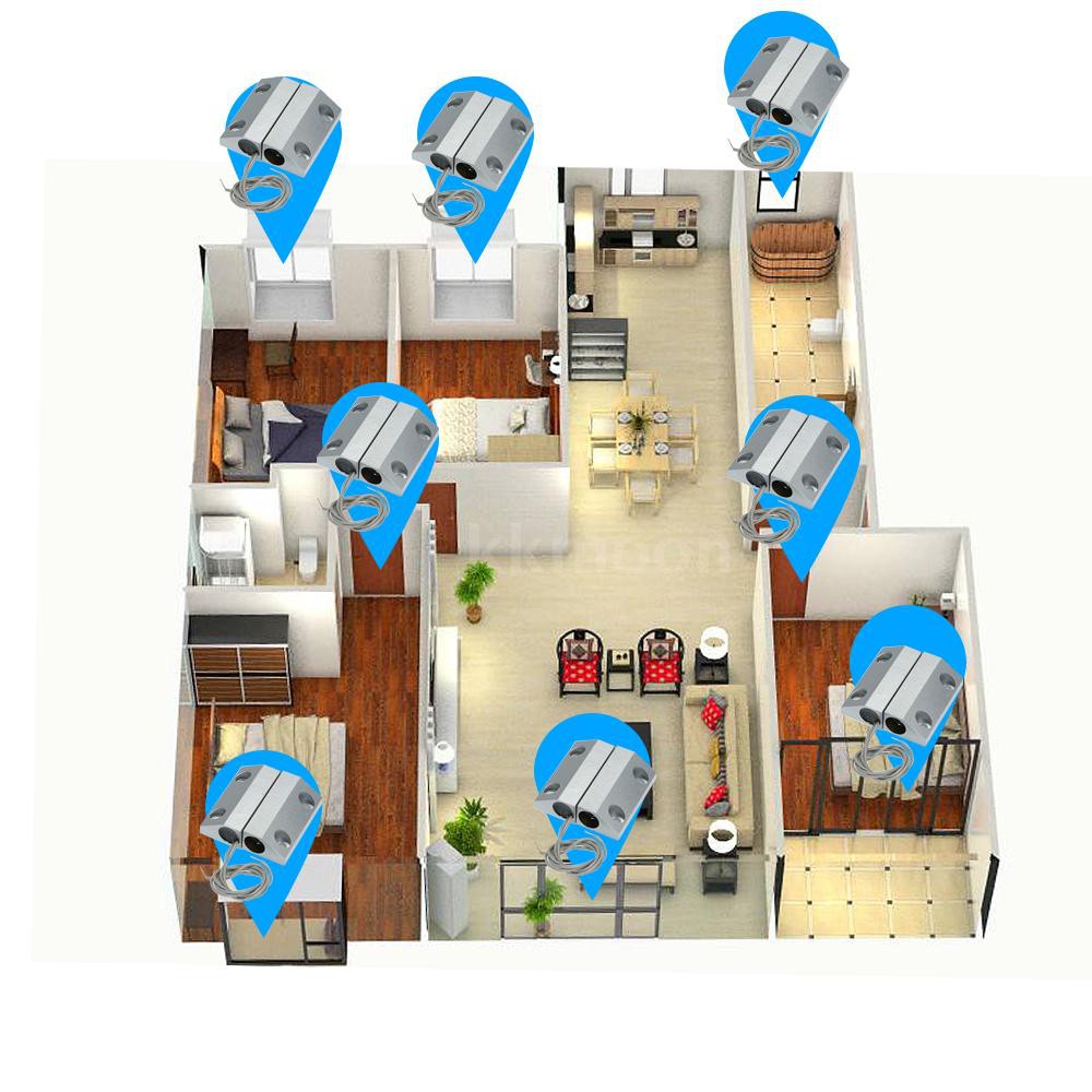 Wired Metal Rolling Gate Door Window Sensor Magnetic Contacts Alarm ...