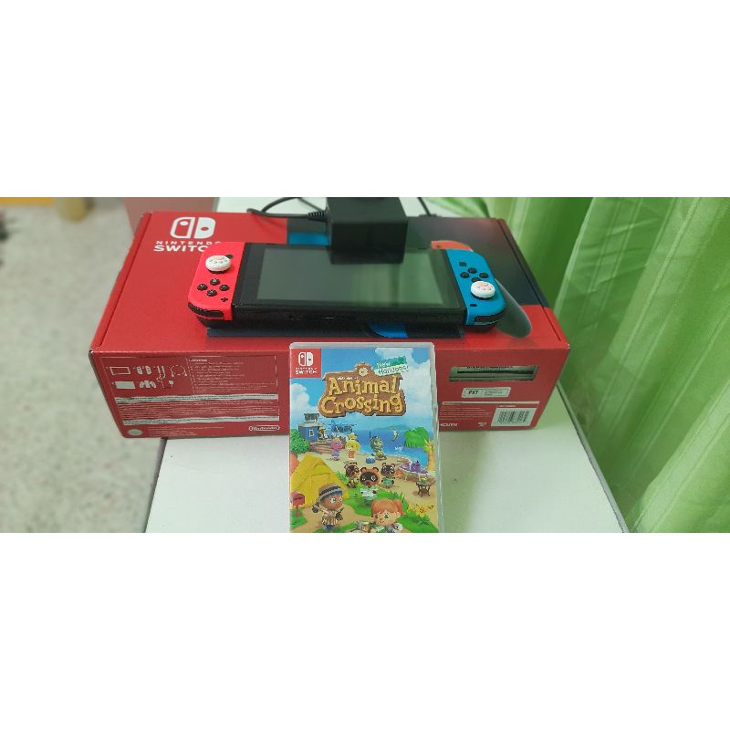 Nintendo Switch กล่องแดง มือสอง + Animal crossing มือสอง