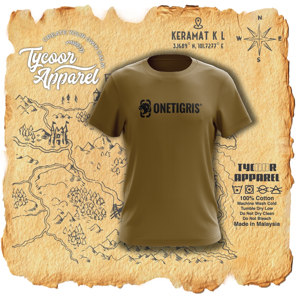 เสื้อยืดสั่งทํา ONETIGRIS Cotton 100% ️ Baju Tshirt Cetak Premium