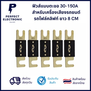 ฟิวส์แบบตะขอ 30-150A   สำหรับเครื่องเสียงรถยนต์ รถโฟล์คลิฟท์ ยาว 8 CM ***สินค้าพร้อมส่งในไทย ส่งเร็ว ส่งไว***