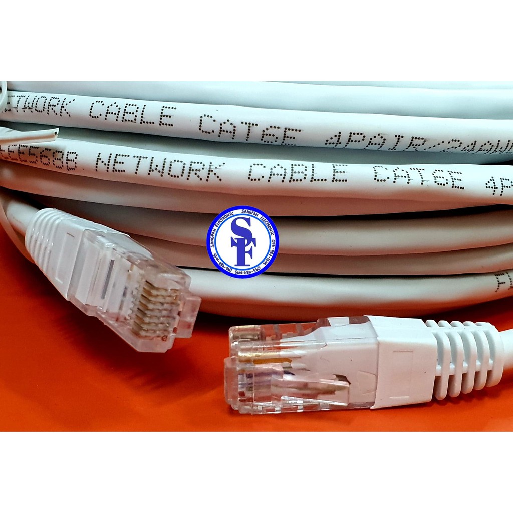 สายแลนหล่อหัวสำเร็จLan Cable Cat6 มีหลายราคา ความยาว 2เมตร, 5เมตร,10เมตร |  Shopee Thailand