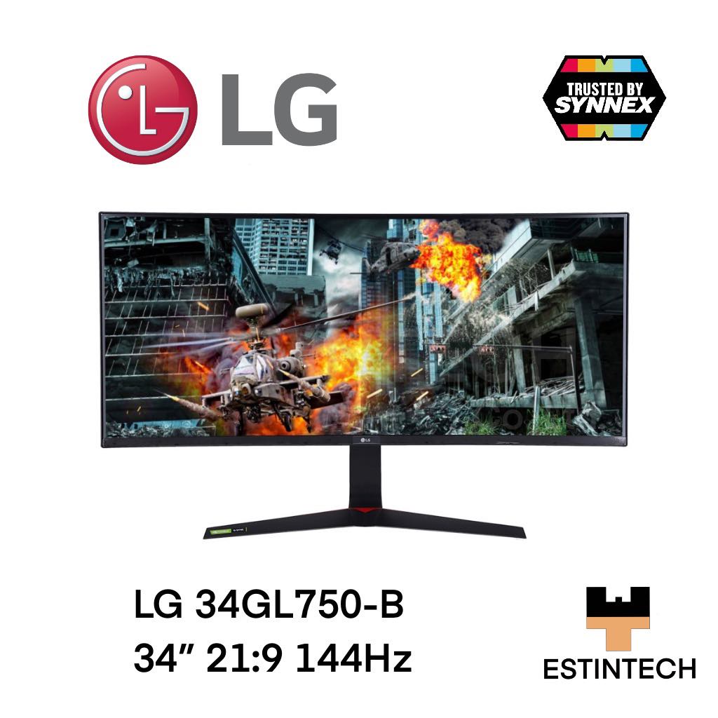 MONITOR (จอมอนิเตอร์) LG 34GL750-B 34" 21:9 144Hz ของใหม่ประกัน 3ปี