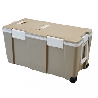 EVEREST COOLER BOX ถังแช่อเนกประสงค์ 55 ลิตร มีล้อลาก สีเบจ