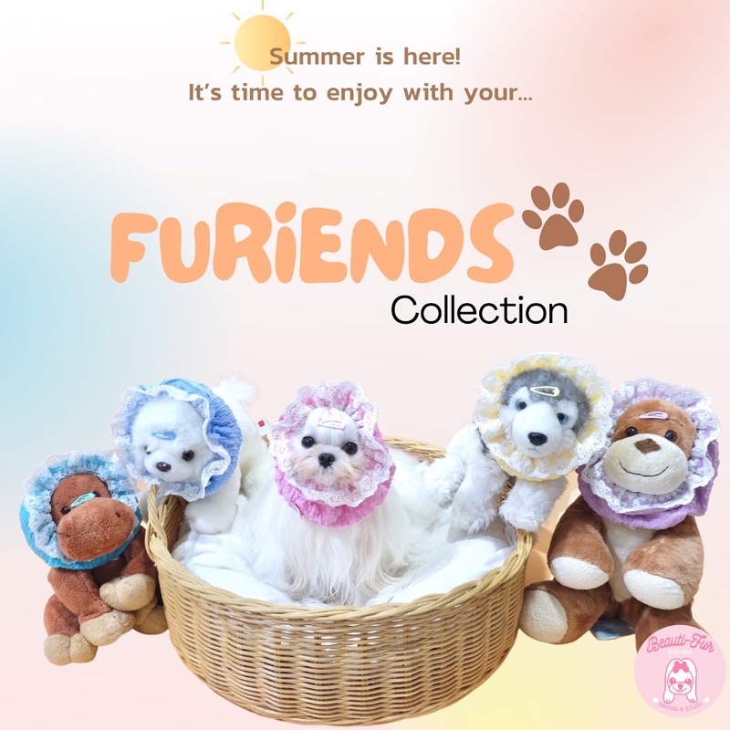 สนู๊ด หมวกกันเปื้อน Furiends snood - beauti_fur - ThaiPick