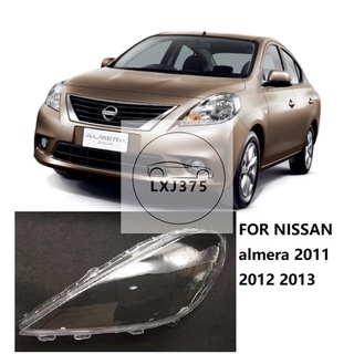 ฝาครอบเลนส์ไฟหน้ารถยนต์ แบบเปลี่ยน สําหรับ Nissan Almera 2011 2012 2013