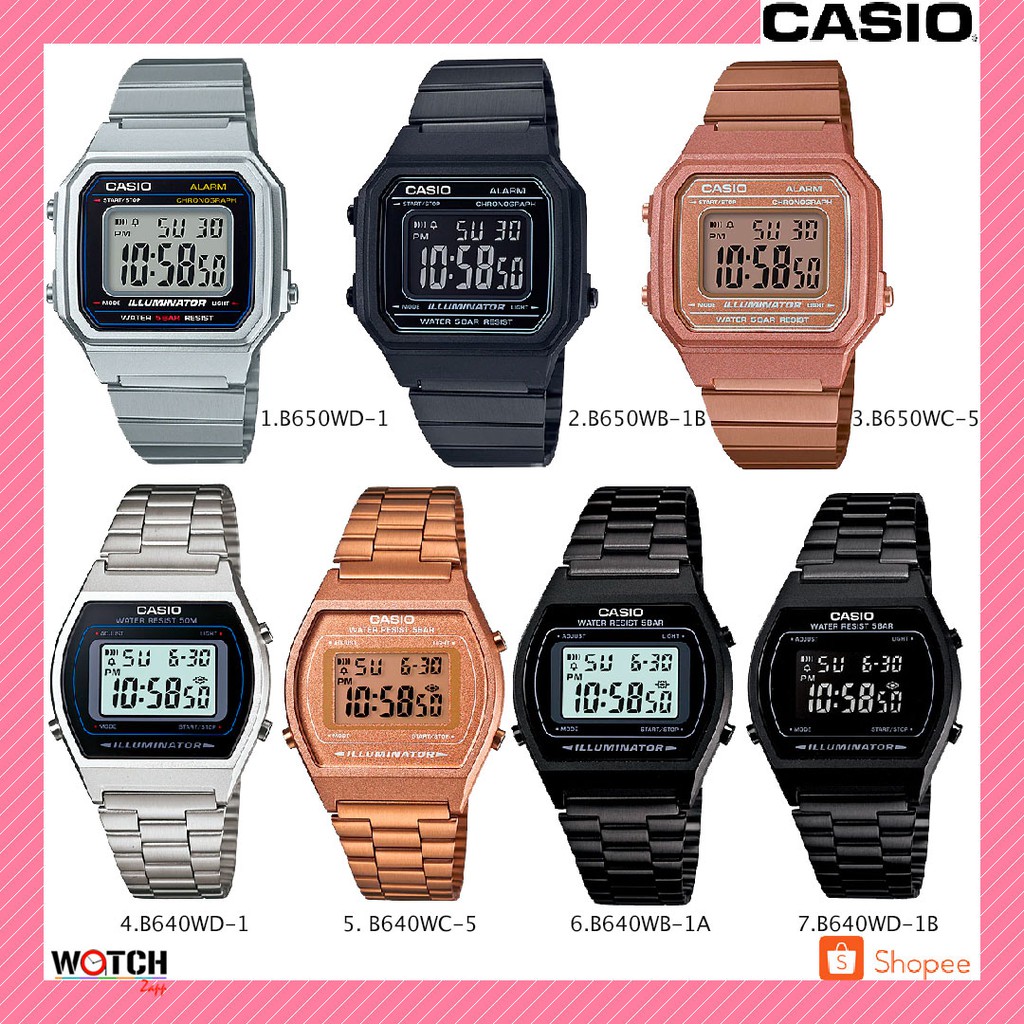 [WAZ1021 ลด 160] นาฬิกาข้อมือ คาสิโอ Casio Standard Lady รุ่น B640/B650