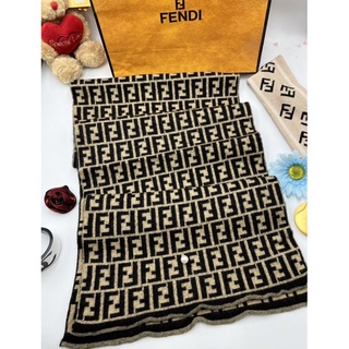 vintage fendi shawl scarfผ้าพันคอแบรนด์เนมมือสองแท้เฟนดิ