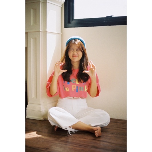 peyton - PINK CROP TEE