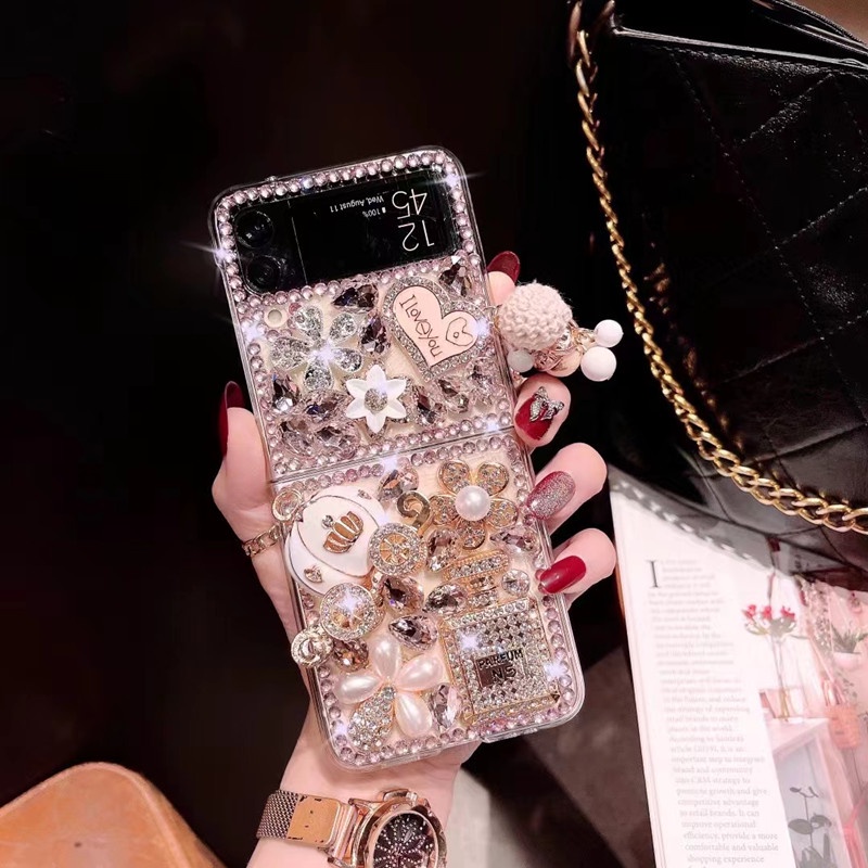 ขวดน้ําหอมติดรถยนต์ฟักทอง เคส Rhinestone OPPO Find N3 Flip/N2 Flip Phone Case Z Flip34567 7FE หน้าจอ