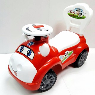 Cute Cow Sliding Car รถขาไถ ขาถีบ มีเสียงดนตรี หน้าวัว (RED)