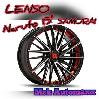 LENSO SAMURAI NARUTO ขอบ 15" ท้องแดง ลายใหม่ ชุดเเม็กซ์ 4วง จัดส่งฟรี