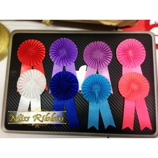 Missribbinโบว์พลีท โบว์ติดหน้าอก แบบสากลนิยม โบว์รับเสด็จ งานอีเวนท์ แขกผู้ร่วมงาน (มีสต็อกพร้อมส่งเยอะมาก)