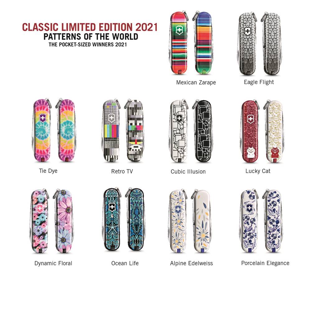 Victorinox มีดพับ Swiss Army Knives (S) - Classic SD Limited Edition 2021  Patterns of The World (0.6223.L21)