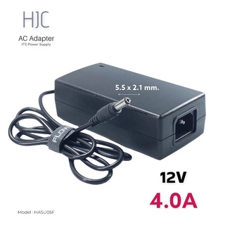 Adapter Ac 12V 4A "HJC" DC Power supply 5.5x2.1mm. อะแดปเตอร์กล้องวงจรปิด แอมป์จิ๋ว XY-AP15H