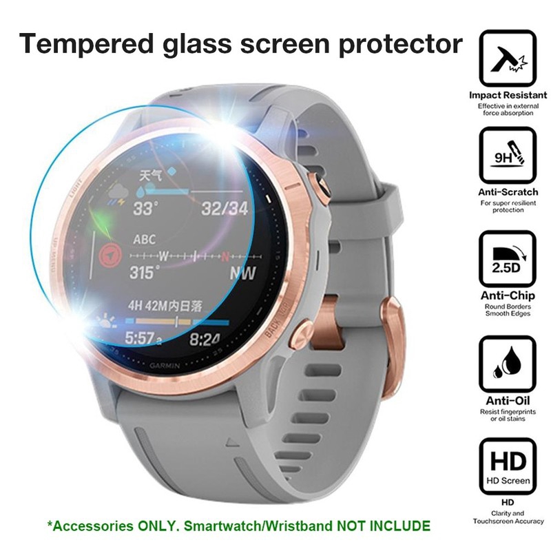 [ร้อน]สําหรับ Garmin Fenix 6 6s 6x Solar Pro Forerunner 735XT 935 945 กระจกนิรภัยป้องกันหน้าจอฟิล์มอุปกรณ์เสริมมือถือ