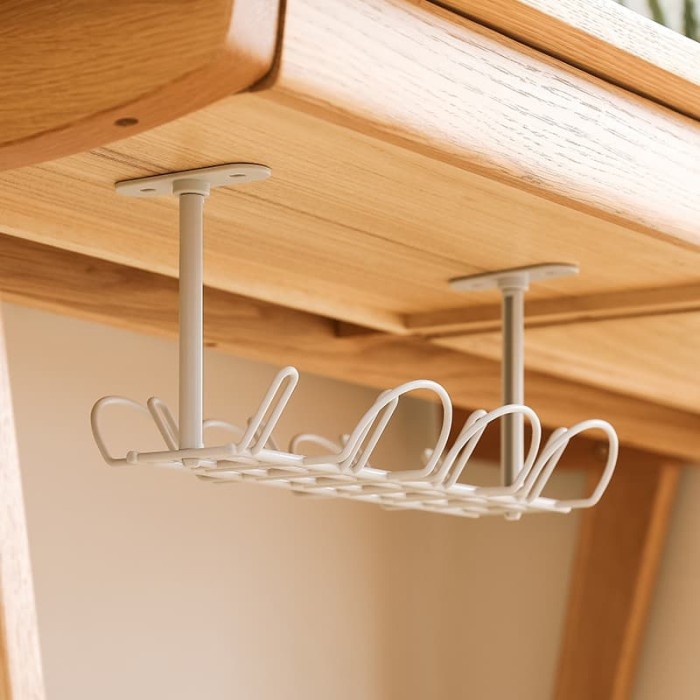 RAK 2453 Charger Cable Storage Rack สําหรับใต้โต๊ะ BOOKS BATHROOM พลาสติกอเนกประสงค์ IRON DURABLE PL