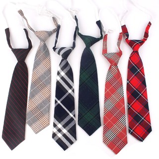 เนคไท เน็คไท สำหรับผู้หญิง Women Neck Tie for Christmas Cotton Boys Girls Ties Slim Plaid Necktie For Gifts