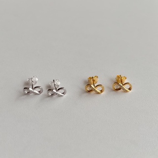 A.piece ต่างหูเงินแท้ [all silver 925] Infinite stud earrings (216)