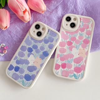 เคสโทรศัพท์ซิลิโคน TPU แบบนิ่ม ลายดอกไม้ และกระต่ายน่ารัก สําหรับ Huawei P30 P40 pro Mate 20 30 pro Nova 5 5t 6 7 se 8 7i 7 se 7SE