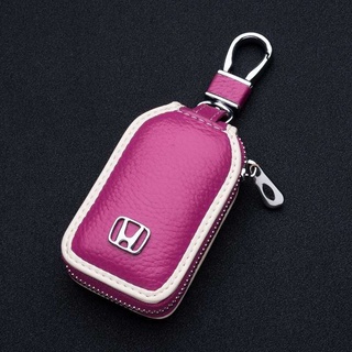 เคสกุญแจรีโมทรถยนต์ แบบหนัง มีซิป สําหรับ Honda CRV Accord Odyssey CIVIC FIT CITY