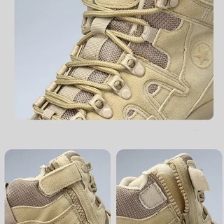 Mens Military Tactical Boots Outdoor Combat Leather Army Boots Hiking Shoes Men Trekking Sport Ankle Boots