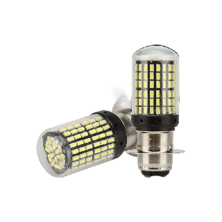 1 pcs รถจักรยานยนต์ LED ไฟหน้า 144SMD P15D H4 BA20D Hi/Lo Beam Auto Light DC12V