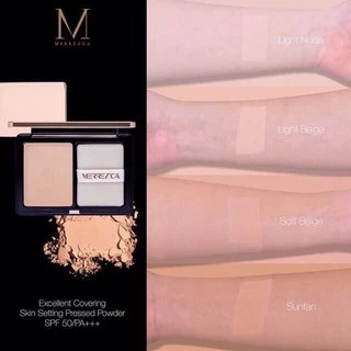 Merrezca Excellent Covering Skin Setting Pressed Powder SPF 50/ PA+++ แป้งกันน้ำ คุมมัน กันเหงื่อ